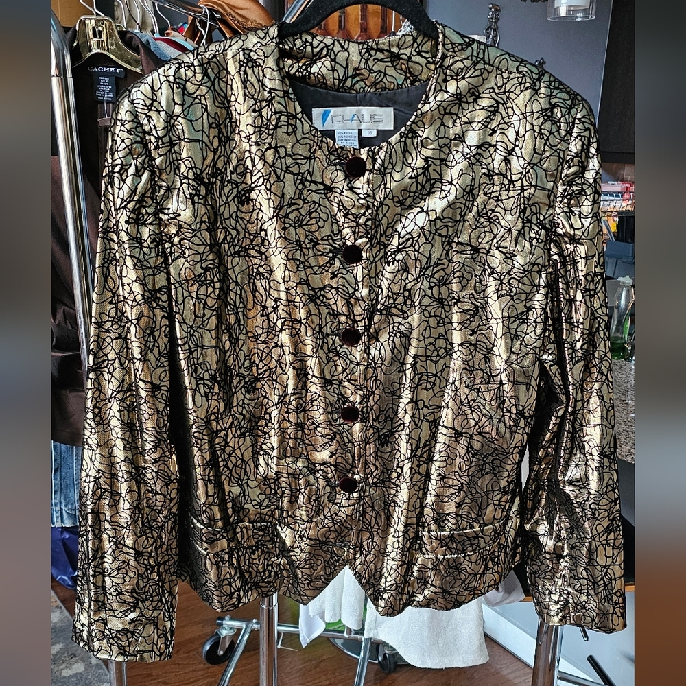 Chaus Gold Metallica Crop Jacket